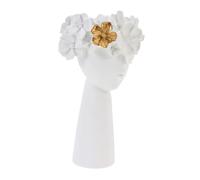 TOPPERFUN Vase Résine Style Scandinave Décoratif pour Fleurs Support Créatif et Antidérapant pour Salon et Bureau Planteur Unique Design Blanc Moderne