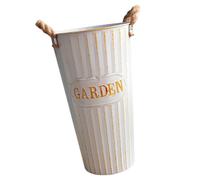 TOPPERFUN Vases pour Fleurs Séchées en Métal, Seau Décoratif Rustique 40 CM, Support pour Compositions et Décoration de Jardin