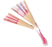 TOPPERFUN Ventilateur portatif, Fan Dansant Pliable, 2 pièces, Style Chinois, léger, Design Pliant, Accessoire de Performance, Facile à Transporter, pour scène et Danse