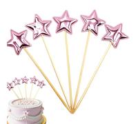 Toppers à gâteau d'anniversaire pour filles - 5x Toppers de décoration de gâteaux scintillants | Happy Birthday Sign for Cake, Happy Birthday Cake Toppers Kit, Food Food Food Cake Decor Stage SAFE SAF
