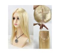 Toppers cheveux 5 "× 5" Topper de cheveux de fermeture en dentelle avec pince à cheveux de bébé dans les cheveux humains brésiliens Remy cheveux #613 blond cheveux raides Toppers postiches Toppers de
