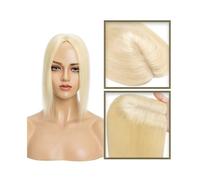 Toppers cheveux 6-18 pouces Topper de cheveux humains for les femmes, vrais cheveux humains sans frange 10 * 12 CM Injection Base de soie Topper Clip dans les extensions de cheveux raides postiches To