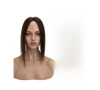 Toppers cheveux 6-18 pouces Topper de cheveux humains for les femmes, vrais cheveux humains sans frange 10 * 12 CM Injection Base de soie Topper Clip dans les extensions de cheveux raides postiches To