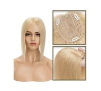 Toppers cheveux 6-18 pouces Topper de cheveux humains for les femmes, vrais cheveux humains sans frange 10 * 12 CM Injection Base de soie Topper Clip dans les extensions de cheveux raides postiches To