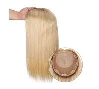 Toppers cheveux Postiche en cheveux humains for femmes, postiche en cheveux raides d'aspect naturel de 16/18 pouces, postiche à base de dentelle de simulation de cuir chevelu de 6"x6.5" à clipser, pos