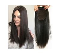 Toppers cheveux Postiches de cheveux longs et soyeux de 10 à 20 pouces for femmes, grandes pièces de couverture de base de 8 x 8 pouces, cheveux humains européens vierges, couleur naturelle, à clipser