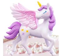 Toppers cupcake en forme de cheval pour garçons, figurine de décoration de gâteau en forme de cheval - Topper pour gâteau de mariage avec cheval,Avec des ailes Figure de cheval avec une corne pour
