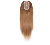 Toppers De Cheveux De 16 Pouces For Femmes, Vrais Cheveux Humains 3x5,5 Pouces De Cuir Chevelu, Postiche D'aspect Naturel Avec Clips pour Femme Charmant(Medium Brown)