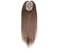 Toppers De Cheveux De 16 Pouces For Femmes, Vrais Cheveux Humains 3x5,5 Pouces De Cuir Chevelu, Postiche D'aspect Naturel Avec Clips(Brown)