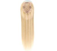 Toppers de cheveux humains 3 "× 5" 16 pouces, cheveux Remy avec plusieurs clips antidérapants et base mono, for femmes avec cheveux fins(T27-613)