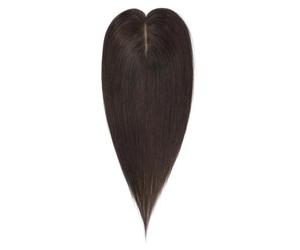 Toppers de cheveux humains de 12 pouces for femmes aux cheveux clairsemés, taille de base de 7x11 cm avec 3 clips Hair Extensions Pièces Wigs(2C)