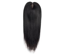 Toppers de cheveux noirs naturels for femmes, pièces de couverture de Base en soie, Wiglets for cheveux clairsemés pour Femme Charmant(10 Inch,15x17cm)