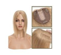 Toppers de cheveux pour femmes 6-18 pouces Topper de cheveux humains for les femmes, vrais cheveux humains sans frange 10 * 12 CM Injection Base de soie Topper Clip dans les extensions de cheveux raid
