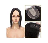 Toppers de cheveux pour femmes 6-18 pouces Topper de cheveux humains for les femmes, vrais cheveux humains sans frange 10 * 12 CM Injection Base de soie Topper Clip dans les extensions de cheveux raid