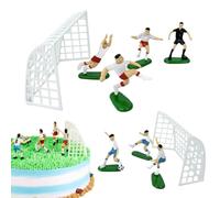 Toppers de gâteau de football - Décorations de figurines de footballeur, accent d'anniversaire sur le thème du sport, fournitures de fête amusantes, figurines réutilisables | Décorations pour