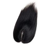 Toppers for femmes, vrais cheveux humains, base mono, noir naturel, vierge, for cheveux larges clairsemés, légers et respirants, peuvent être bouclés for ajouter du volume(10 Inch,14x16cm)