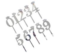 Toppers Gâteau Anniversaire | Décoration Acrylique pour Cupcakes - Topper De Gâteau Avec Numéros 0-9,Pour Célébrations, Diplômations, Mariages, Réunions Familiales, Retraites, Garçons, Filles, Hommes,