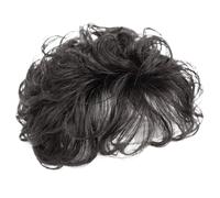 Toppers Hair Pieces for Women Hair Curly Synthetic Topper with Bangs 5.1'' Breathable Toppers Pieces Fluffy Clip in Natural Wig for Thinning or Loss Black