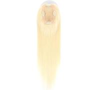 Toppers humains for femmes de 16 pouces for cheveux clairsemés, pièce de perruque de 3x5 pouces for extensions de vrais cheveux Remy pour Femme Charmant(Blonde)