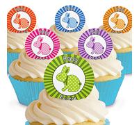 Toppershack Lot de 12 mini-disques assortis Lapins de Pâques à pois colorés Comestibles PRÉ-DÉCOUPÉS par Cakeshop
