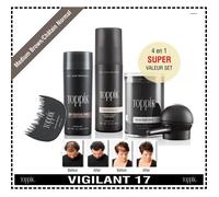 Toppik Kit Complete Fiber Kératine Poudre Densifiante Pour Cheveux Avec Pompe Châtain Normal
