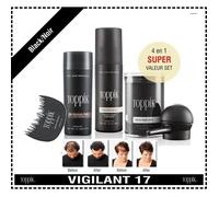 Toppik Kit Complete Fiber Kératine Poudre Densifiante Pour Cheveux Avec Pompe Nior