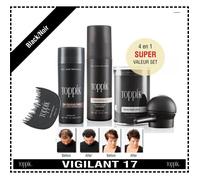 Toppik Kit Complete Fiber Kératine Poudre Densifiante Pour Cheveux Avec Pompe Nior