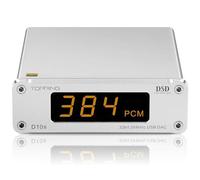 Topping D10S DAC Amplificateur Hi-Res, ESS ES3838Q2M 32 bits, USB XMOS U208 (Argent)