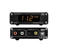 Topping D10s USB DAC Audio 384kHz ES9038Q2M XMOS XU208 Mini décodeur HiFi Audio DAC de Bureau DAC Convertisseur Audio (Noir)