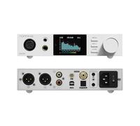 TOPPING DX5 II Amplificateur DAC équilibré 7600 mW, ES9039Q2M x 2 DSD512/768 kHz, USB/Optique/Coaxial à RCA/XLR Line/6,35 mm/4,4 mm (Argenté)