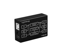 Topping HS02 USB2.0 Isolateur audio Faible Latence Terre Boucle Bruit Portable Isolateurs USB-A/Type-C Entrée USB-A/Type-C Sortie Support 32bit/768kHz DSD512 Mini Isolateur Pour USB DAC