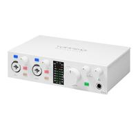 Topping Professional E2x2, Interface Audio USB et Module de Préamplificateur de Microphone Ultralign (Blanc)