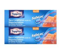 Toppits Double fermoir sac de congélation 1l (17 x 17 cm)