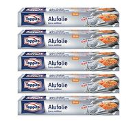 Toppits Feuille d'aluminium double force alvéoles (10 m x 29,5 cm), Lot de 5 (5 x 10 m)