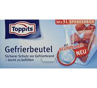 Toppits Sacs congélation, 3 l, support de sol, (1 x 30 pièces), transparent