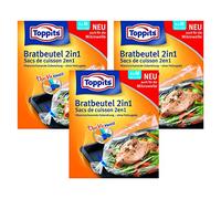 Toppits Sacs Cuisson 2 en 1 Medium (25 x 38 cm), Lot de 3 (3 x 8 sachets)