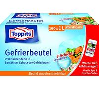 Toppits - Sacs de congélation - Transparent - 1l - Lot de 100