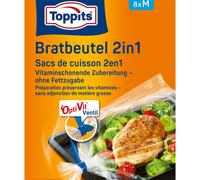 Toppits sacs de cuisson 2en1 contenu 8 pcs - taille M - max. 2,5 kg
