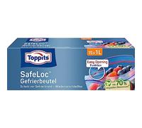 Toppits SafeLoc Lot de 15 sacs congélation à double fermeture Transparent 1 l