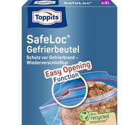 Toppits SafeLoc Lot de 6 sacs de congélation à double fermeture Transparent 8 l