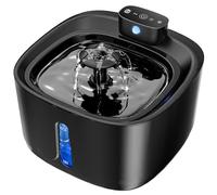 TOPPLEE Fontaine à Eau Chat, 3.2L Grande Capacité Fontaine à Eau pour Chat avec Détecteur de Mouvement 4000mAh Rechargeable sans Fil 5 Couches de Filtrage Filtre