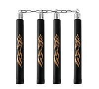 Toppoint Nunchakus d'entraînement en caoutchouc mousse avec chaîne en acier pour enfants et débutants (noir)