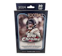 Topps 2024 Boîte de suspension de football chromée - 20 cartes par boîte