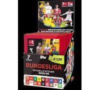 Topps Bundesliga Lot de 50 autocollants Bundesliga 2025/26 - Présentoir de 50 sachets de football saison 2026 et BB-Toy-Trades Toploader