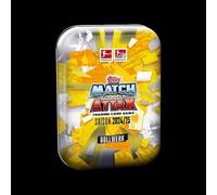 Topps Bundesliga Match Attax 24/25 Mini Tin Bollwerk Contient 42 Cartes, Dont 3 Cartes Exclusives polyvalentes, 2 Cartes Black & White Pixel Pitch et 2 Cartes édition limitée.