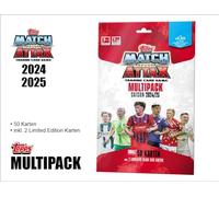 Topps Bundesliga Match Attax 24/25 - Multipack - Contient 50 cartes, dont deux cartes Black Edge limitées