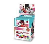 Topps Bundesliga Stickers 24/25 Boîte d'affichage 50 paquets par boîte d'affichage (350 autocollants)