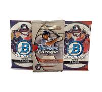 Topps Cartes à collectionner Bowman Chrome Baseball MLB 2025, lot de 3 avec 1 lot exclusif Mega Chrome et 2 paquets Bowman Chrome - 5 cartes par paquet, 15 cartes au total