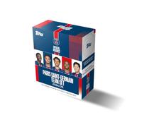 Topps Coffret équipe Paris Saint-Germain 2024/25 - 30 cartes par boîte, 1 autographe ou relique, 1 parallèle numéroté séquentiellement, 1 feuille statique
