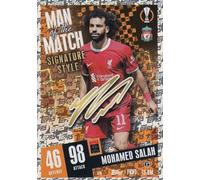Topps Match Attax 2023 2024 Mohamed Salah Man Of The Match Carte style signature